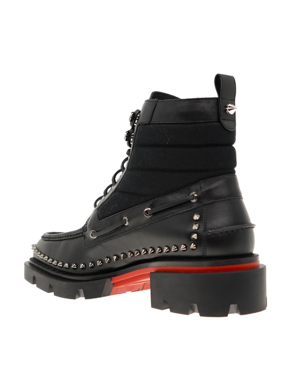 Christian Louboutin Our Steckel Combat Boots Black Leather Size 10 New